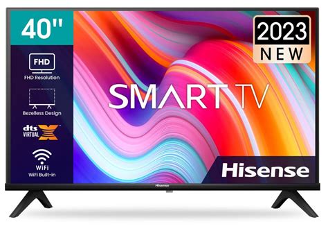 HISENSE LEDN40A4K 40" HD SMART LED; NATURAL COLOUR ENHANCER,CLEAN VIEW,DTS Virtual:X™, BEZELLESS, WiFi, Dolby Audio, DTS HD, share TV, One Touch Access, TÜV Rheinland User Data Protection Certification